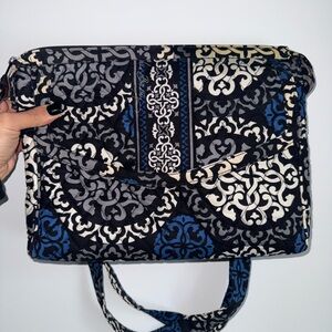 Vera Bradley Black and Blue Patterned Laptop Bag